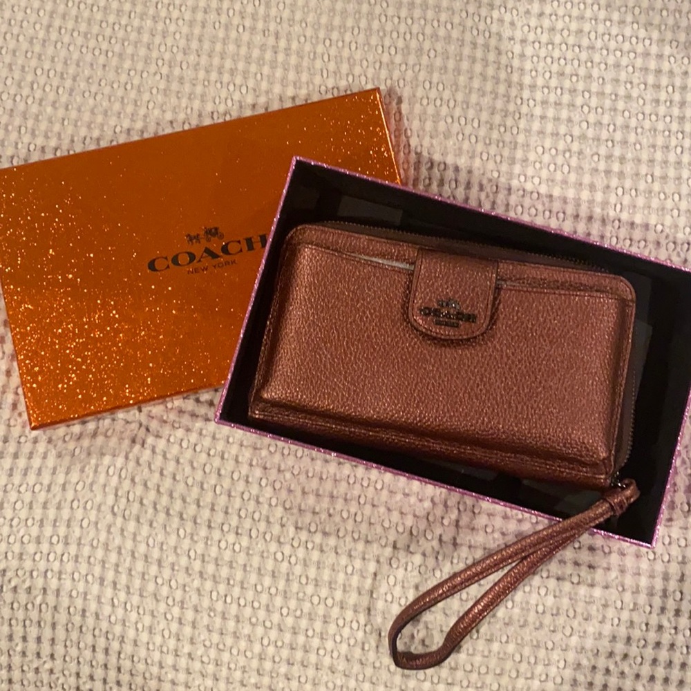 Coach wallet with strap